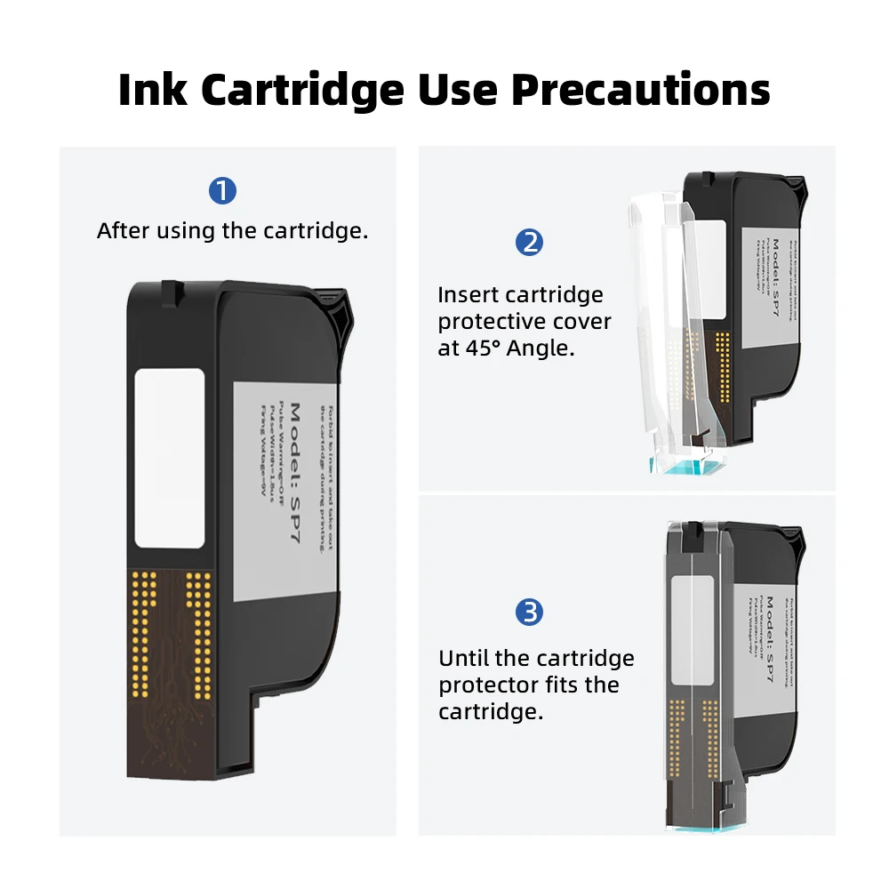 

Willita V309 Fast Dry Ink Cartridge Universal Solvent Cartridge for 25.4mm Handheld Online TIJ Inkjet Printer Black Cartridge