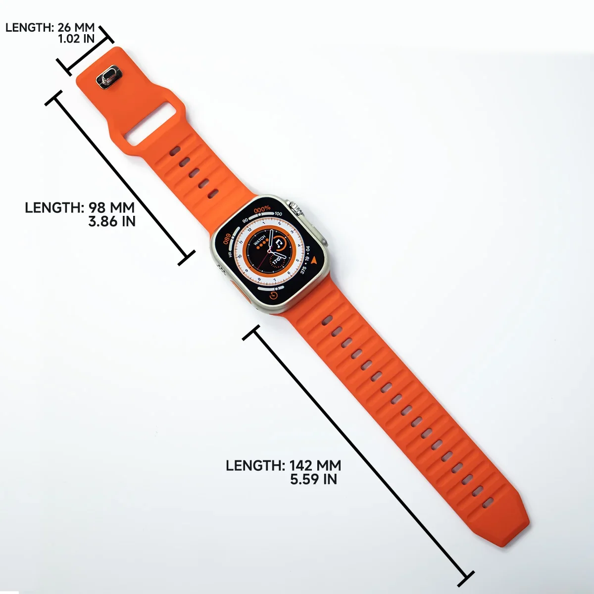 Sport Silicone Strap for Apple watch Ultra 2 band 49mm smartwatch correa bracelet iwatch Series 9 8 7 6 SE bands 45mm 44mm 42mm