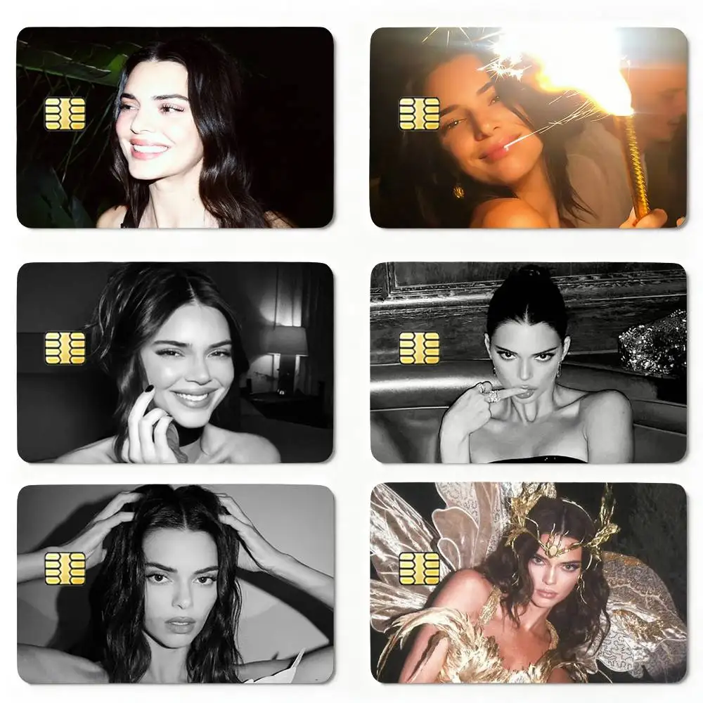 K-Kendall Jenner The Supermodel Credit Card Skin Stickers For VISA Bank Bus Metro Access Card Protective Film Cover Sticker