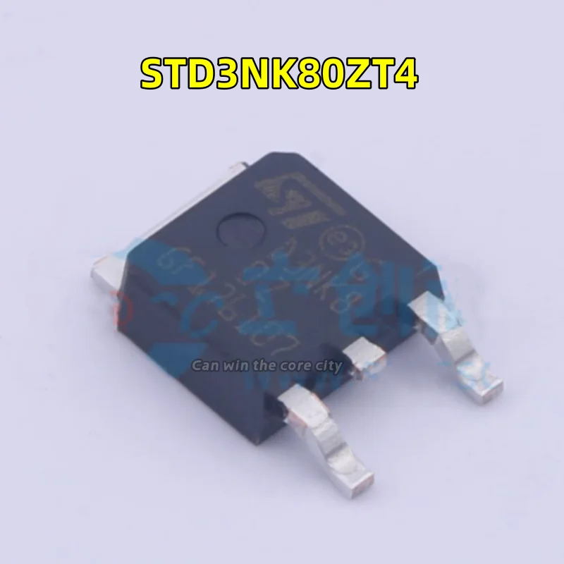 

1-100 PCS/LOT Original Spot STD3NK80ZT4 brand new TO-252 screen print D3NK80Z N channel MOS tube 3A 800V