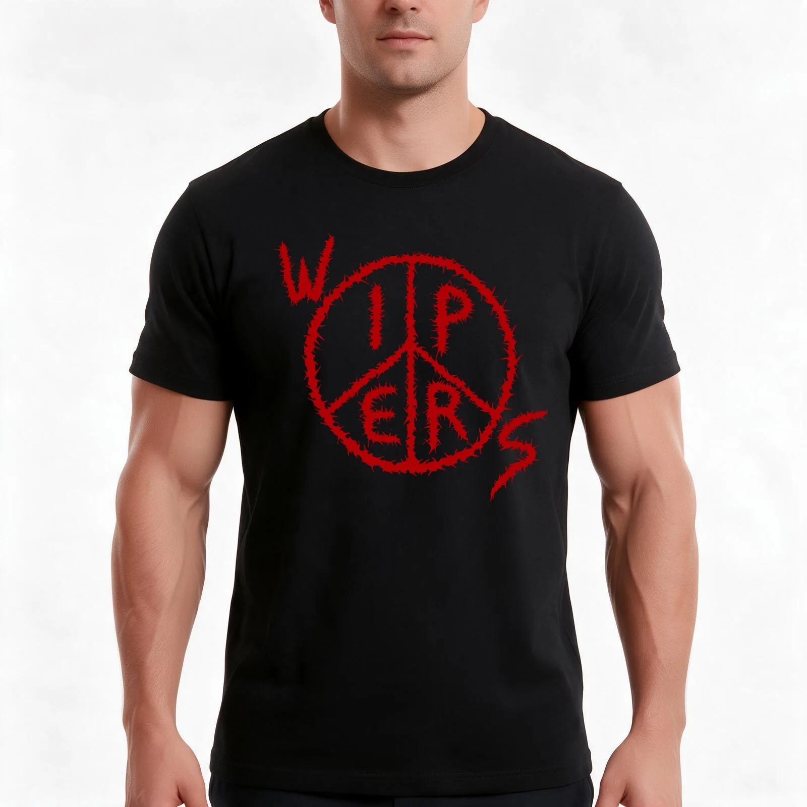Wipers (red) T-Shirt, Summer Casual Cotton Tee, Oversized Streetwear Tops, Vintage Graphic Print, Loose Fit Short Sleeve