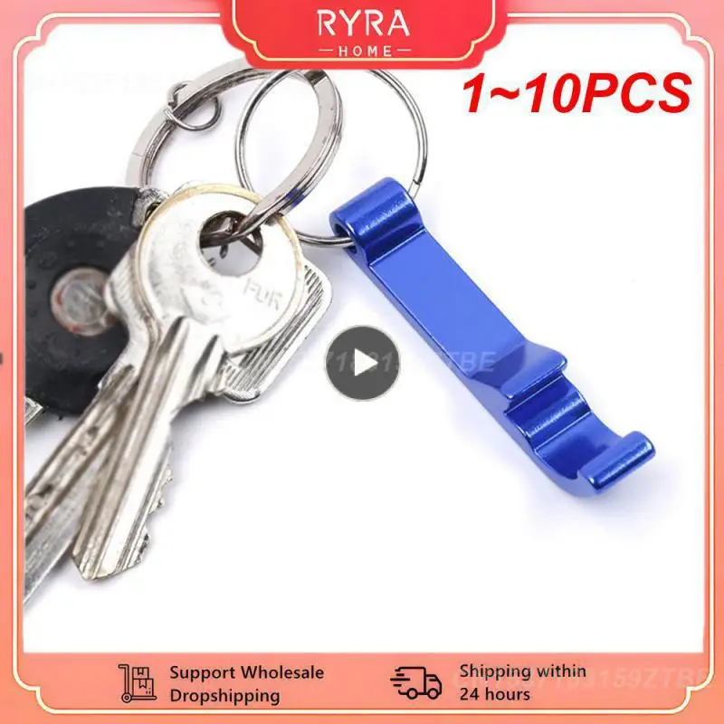 1~10PCS Aluminium Portable Can Opener Key Chain Ring Wedding Favors Brewery Kitchen Tools Birthday Gift Party Supplies Bar Tools