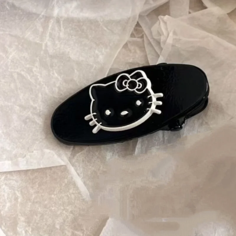New Model Korean Style Black Skin Black Hello Kitty Cute Cartoon Hair Clip for Bangs Headwear Hair Accessory Broken Hair Clip