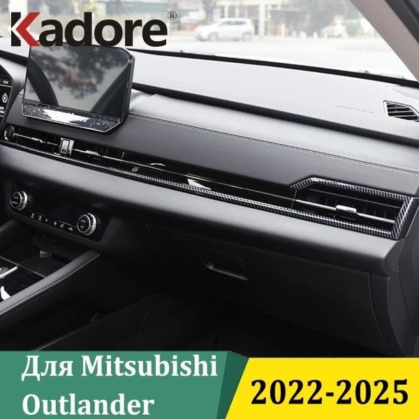 

For Mitsubishi Outlander 2022 2023 2024 2025 Front Dashboard Side Air Vent AC Outlet Trim Strip Car Interior Accessories