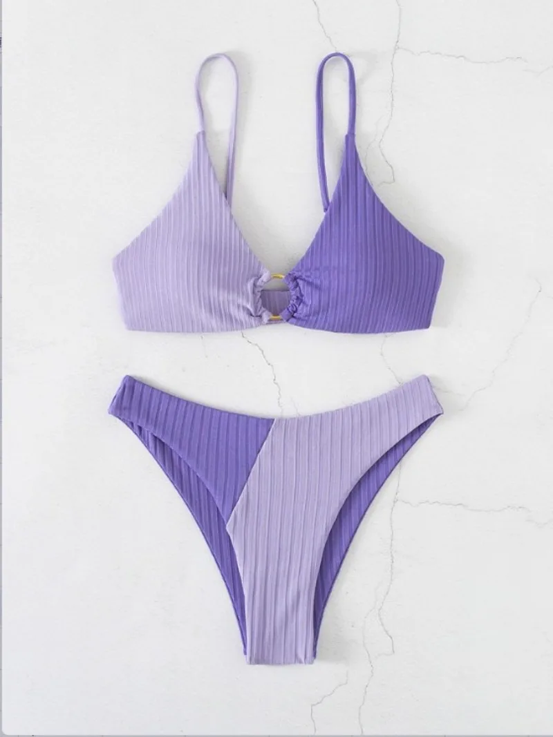 Conjunto biquíni de cintura alta push up feminino, roupa de banho sexy, corte alto, biquíni de praia, maiô, feminino, 2022