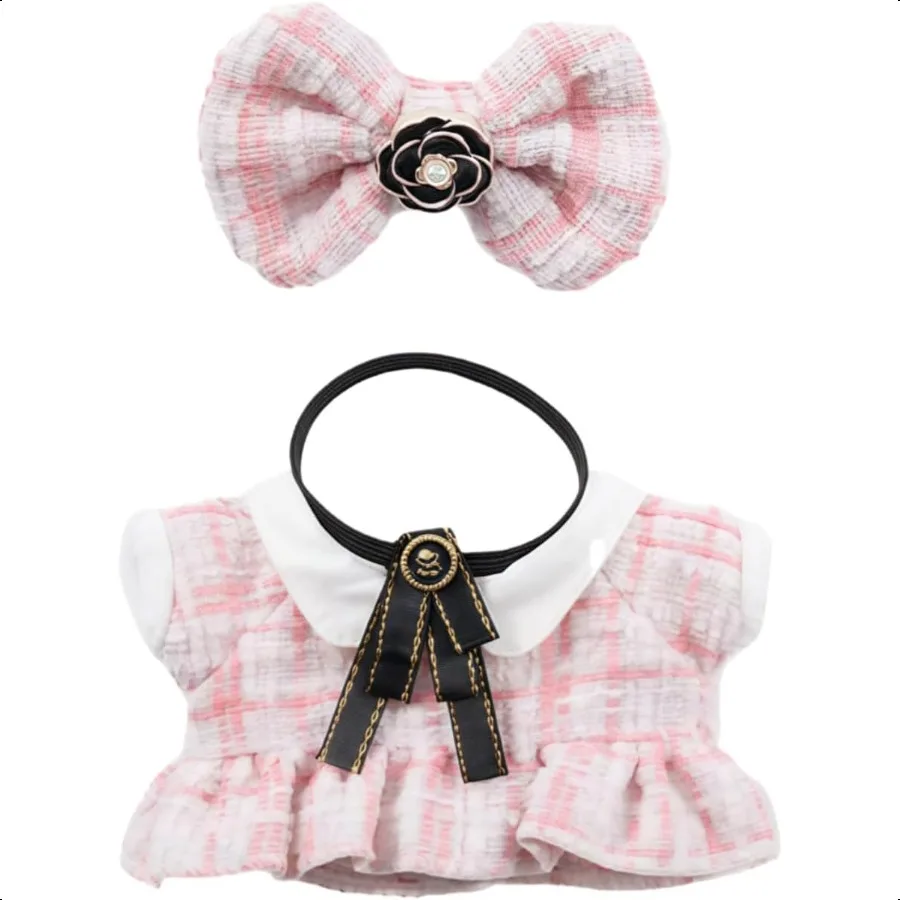 17cm Doll Clothes Set No Doll 3 Pieces Dr Outfit Set for 6.7inch Doll Suit Luxury Chic Hat Clothes Accories for 1st 2nd 3rd Gen