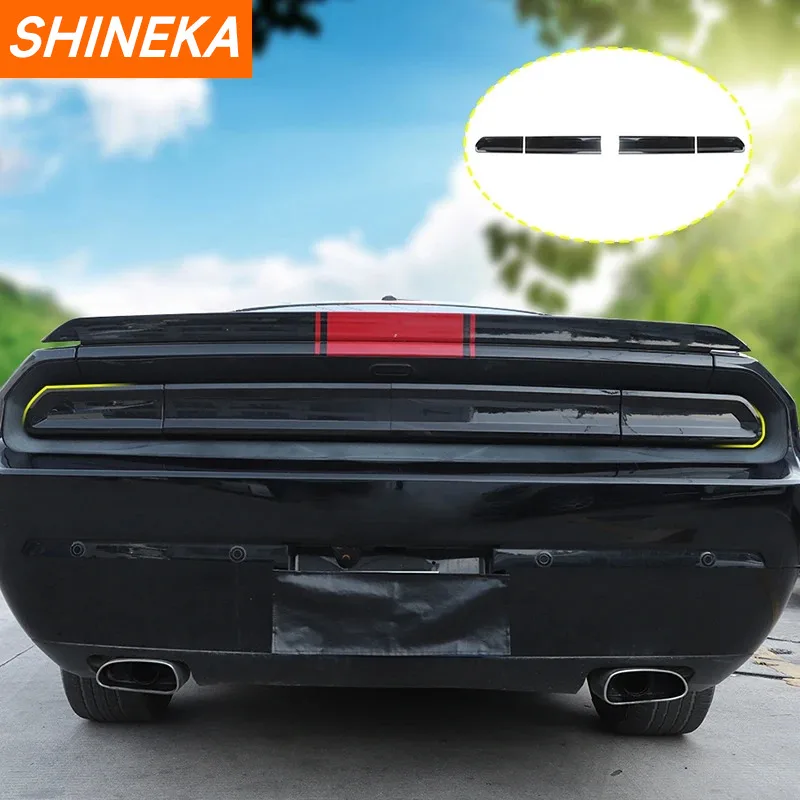 SHINEKA Car Rear Tail Light Lamp Decoration Cover For Dodge Challenger 2009 2010 2011 2012 2013 2014 Taillight Cover Accessories