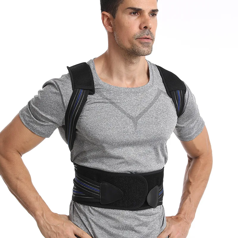Nouvelle ceinture de correction arrière en plaque d'acier, support pour étudiants pour renforcer le réglage de la ceinture de correction de posture anti-courant t pour hommes