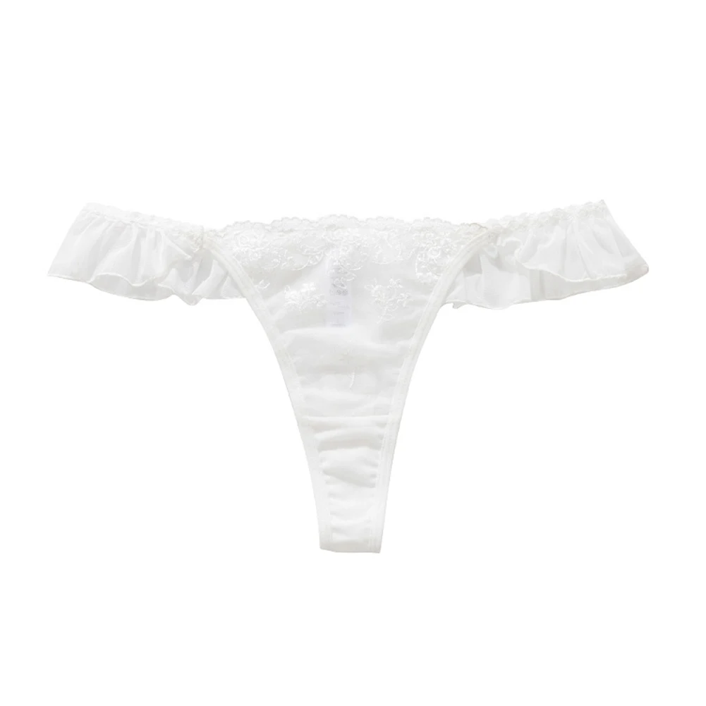 Womens New Lingeries Sexy Hot Lace Stitching Solid Breathable Elastic Thongs Women Sexy Low Waist Hollow Erotic Women's Panties