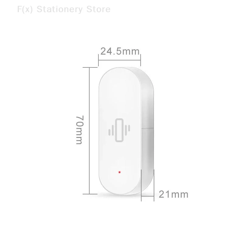 Smart Home Tuya WiFi เซ็นเซอร์สั่นสะเทือน APP การแจ้งเตือนการแจ้งเตือนแบบเรียลไทม์เข้ากันได้กับ Alexa/Google Home Record Security