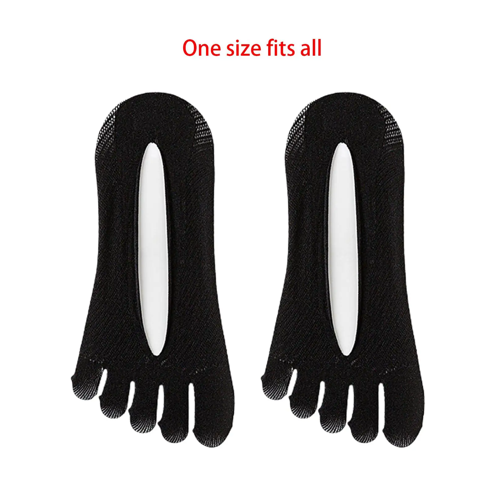 الصيف تنفس خمسة اصبع القدم منفصلة لا تظهر رقيقة الجوارب النساء نونسليب كعب قبضة بطانة للشقق والمتسكعون #6