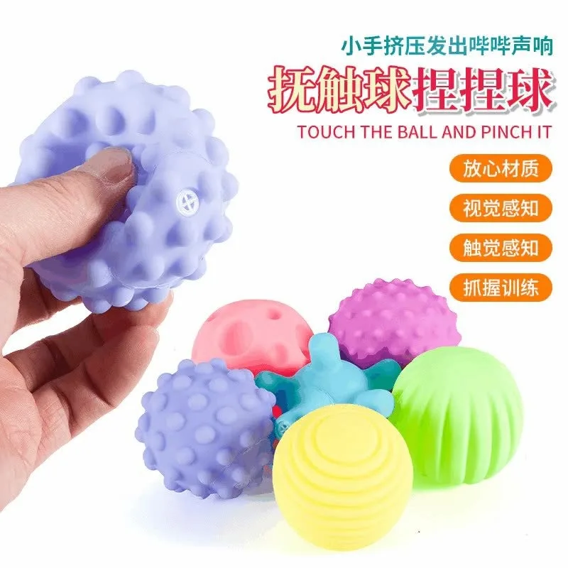 Pet Toys Sensory Balls for Dog Textured Hand Touch Ball Soft Massage Supplies Accessories Bite Resistant Toy