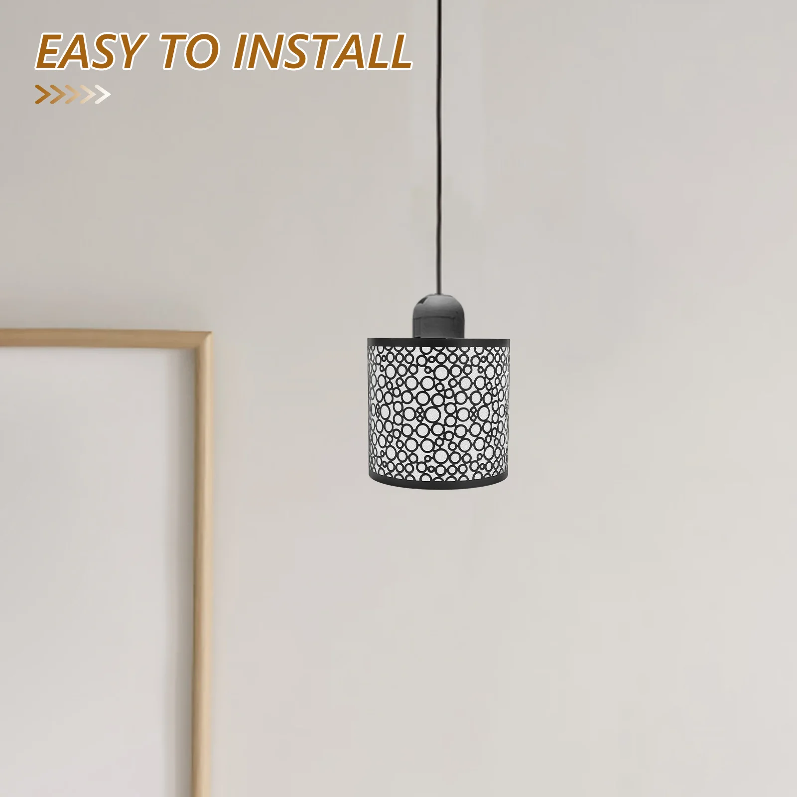 

Iron Bedroom Lampshade Drum Shape Suitable for E27 Ceiling Pendant Light Fixture Replacement Shade