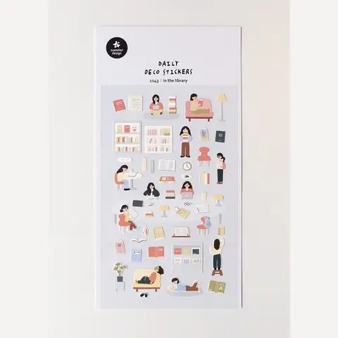 도서관 스티커 No.1143 스크랩북 용품 미적 정크 저널 장식 한국 DIY 스티커 취미 공예의 Suatelier