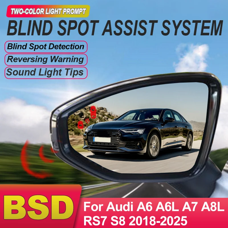 Car Blind Spot Detection System BSD BSA BSM Car 24GHZ Microwave Radar Lane Change Assist For Audi A6 A6L A7 A8L RS7 S8 2018-2025