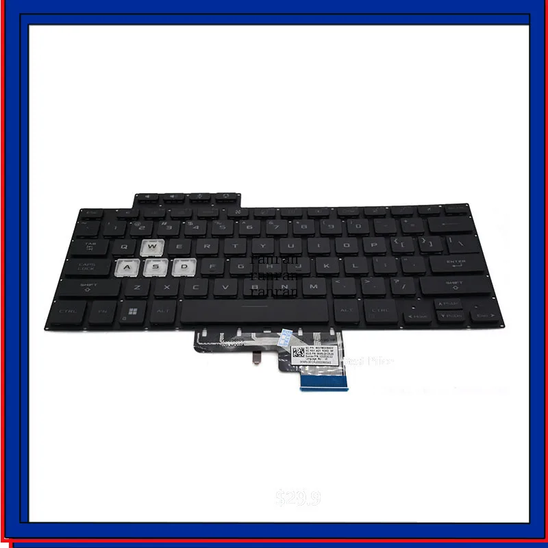 

Клавиатура США для Asus Air FX516 FX516P FX516PR FX516PM FA516 черного цвета