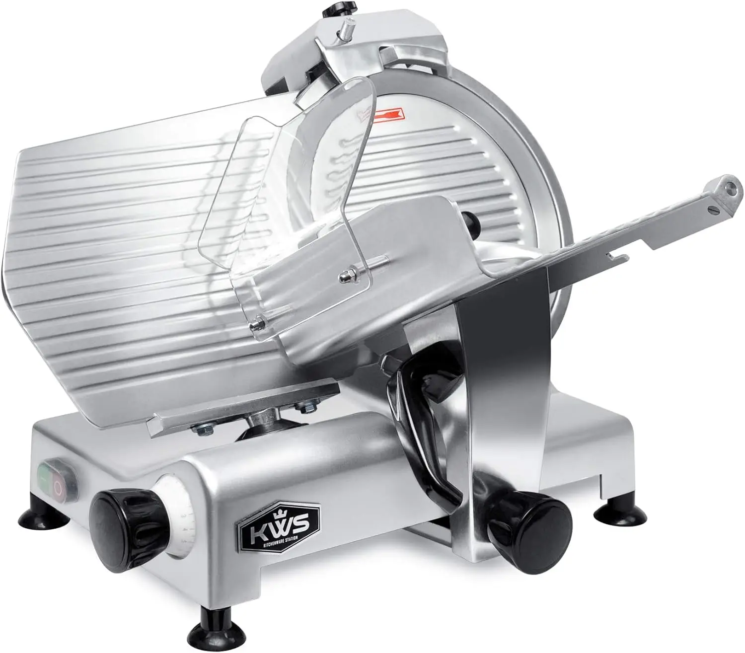 Premium Commercial 420w Electric Meat Slicer 12-Inch Stainless Steel Blade, Frozen Meat/Cheese/Food Slicer Low Noise