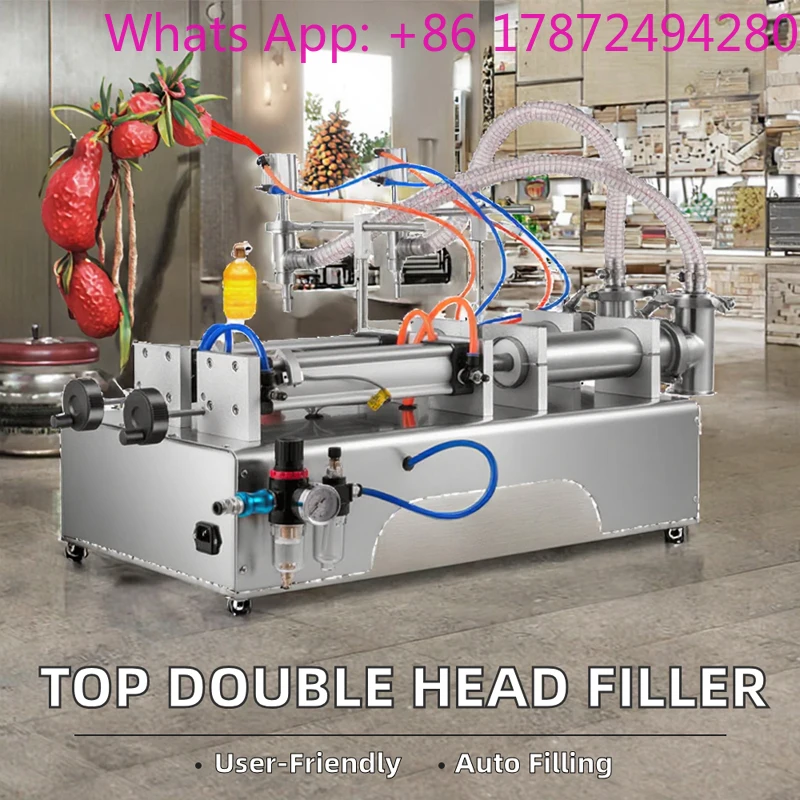 Small 10-100ml Piston Milk Bottling Filler Machine Soda Water Bottle Oil Fruit Juice Liquid Filling Machine For Small Business