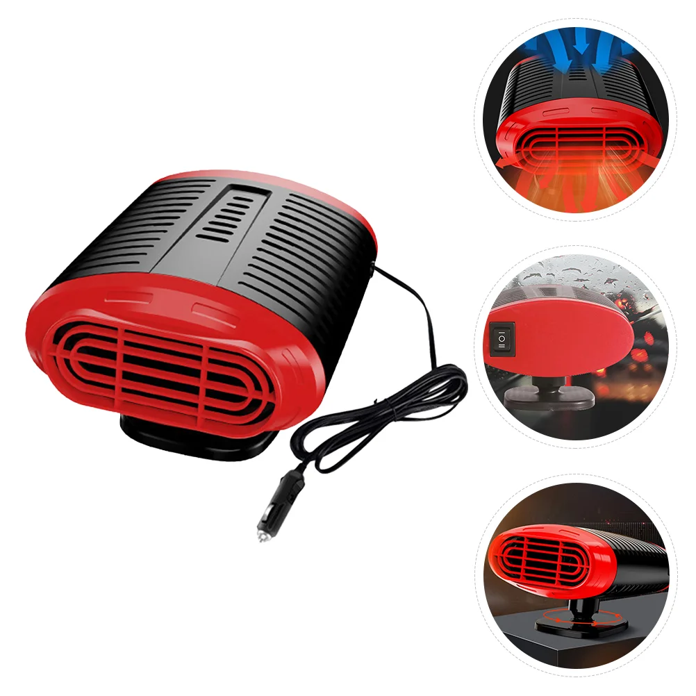 Car Heater Mini Portable Adjustable Auto Cooling Fan Vehicle Defroster Rubber Defogger Windshield