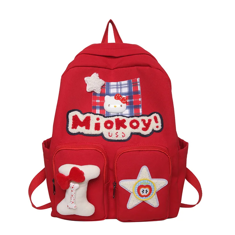 Sanrio neue Hallo Kitty Student Schult asche Cartoon niedlichen Schulter polster große Kapazität Kinder Rucksack