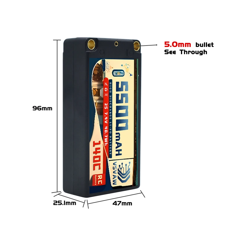 TERANTY 2S 7.4V 5500mAh Lipo Battery 140C With T/XT60/XT90/EC3 Plug RC Battery for RC Cars Truck Truggy Buggy Racing Hobby Parts