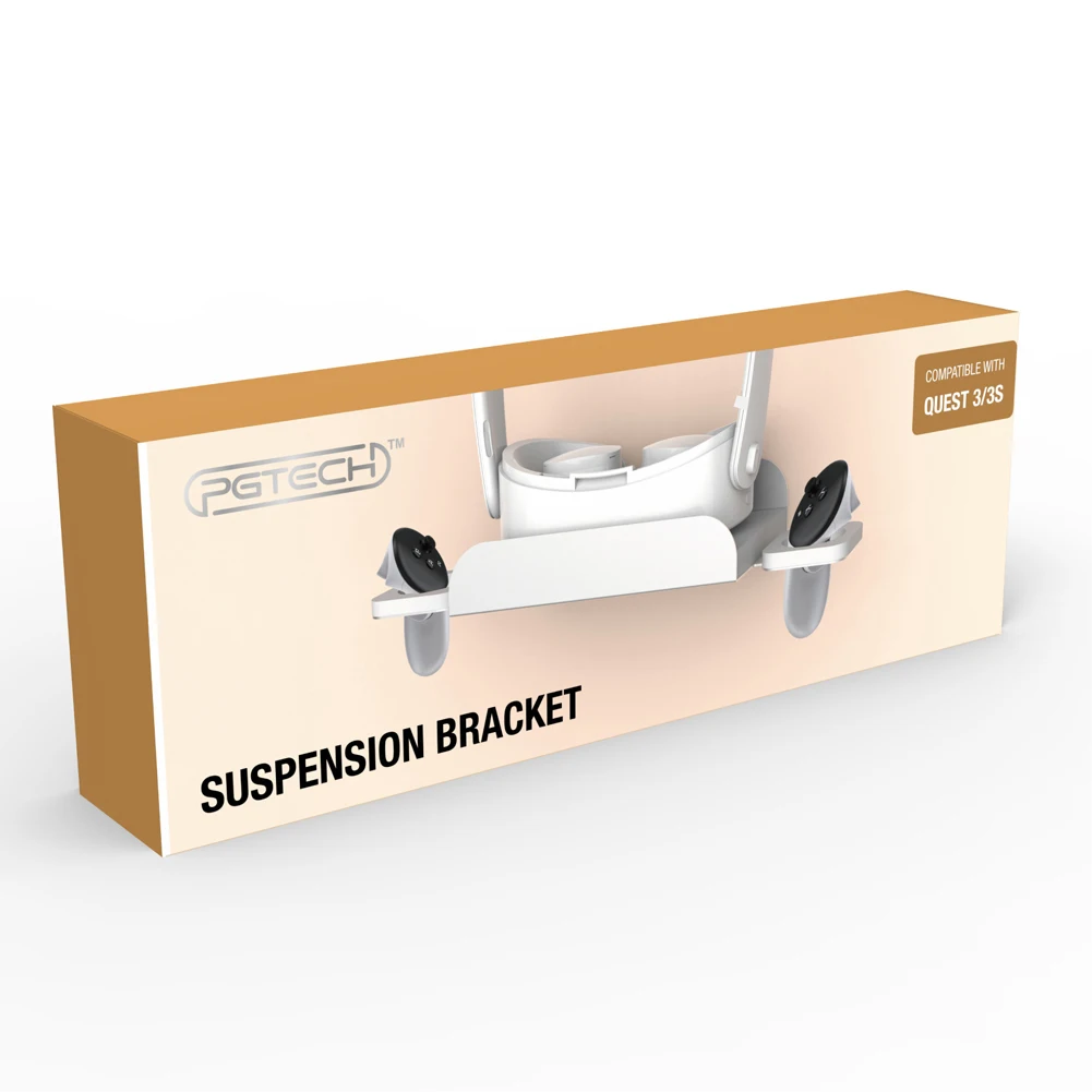 Supporto VR stabile in acciaio per montaggio a parete VR Supporto per cuffie e controller a 2 vie di archiviazione Supporto per scrivania salvaspazio per Meta Quest 3S/Quest 3