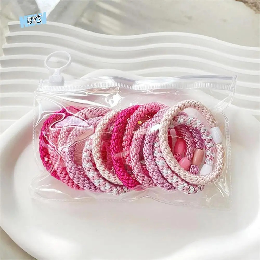 

12pcs/set Colorful Hair Rope Set High Quality Nylon Ponytail Holders Hair Ties Hair Accessories Elastic Rubber Band School
