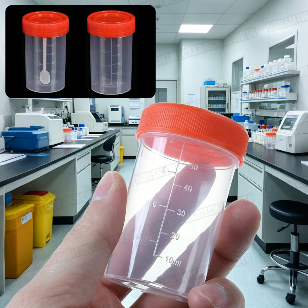

10/20/50/100pcs Hospital 60mL Urine Collection Sample Cup Specimen Bottle Physical Test Plastic Cup Container For Medical Use