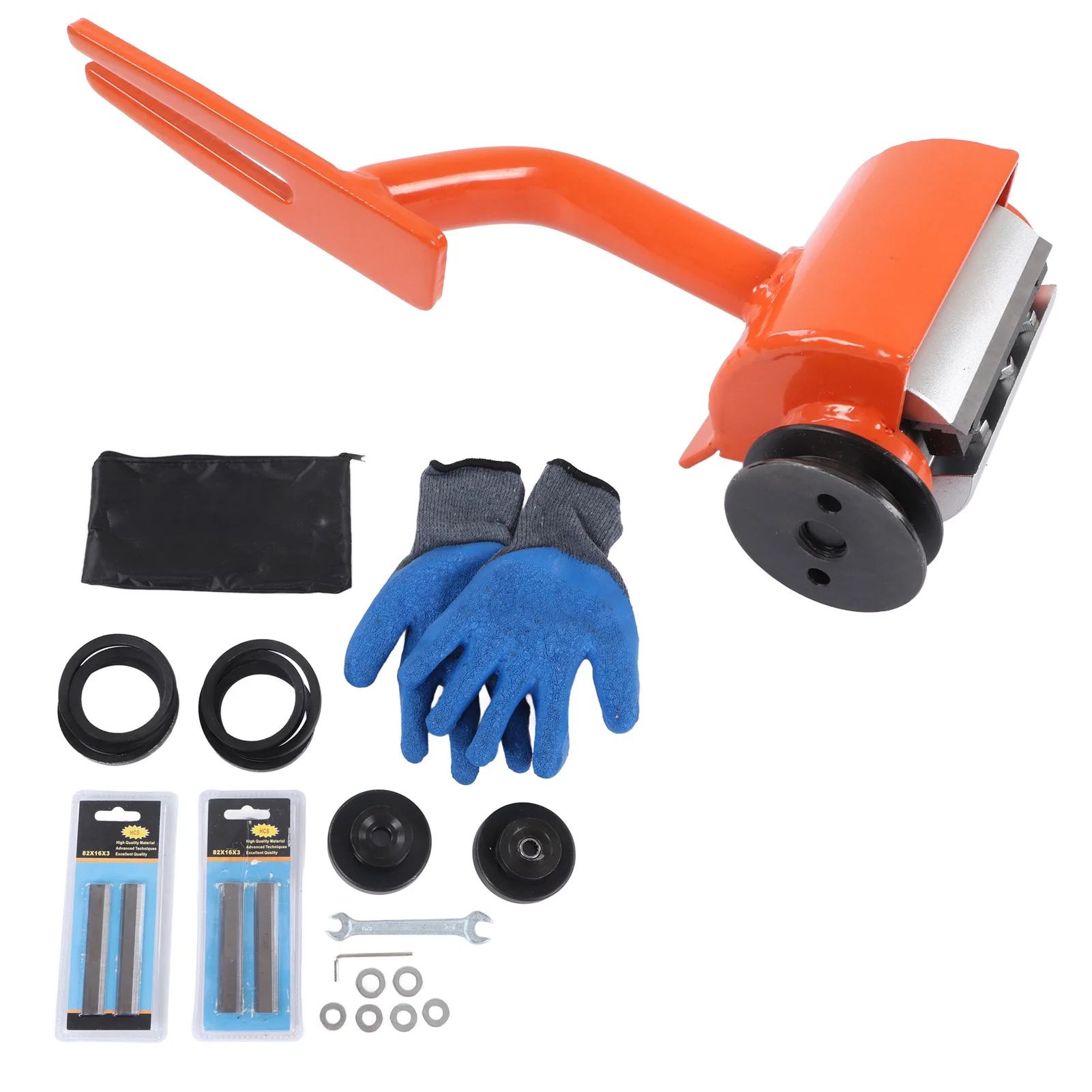 Pelapatate universale in acciaio Debarker Accessorio per scalcatura per motosega multifunzionale Strumento per scalcatura del legno con 6 lame allungate