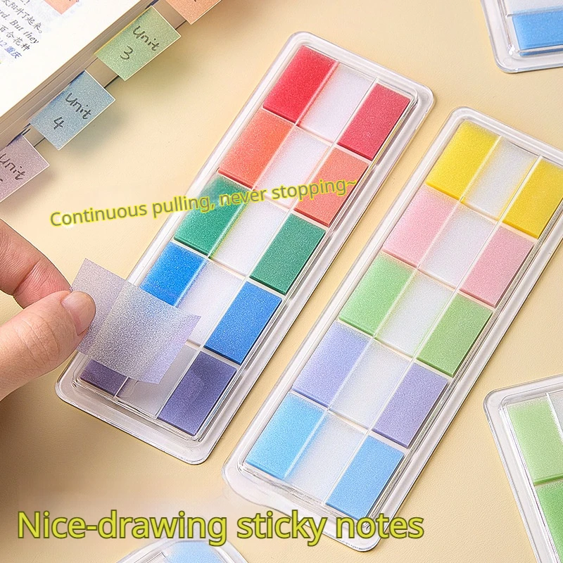 kabaxiong Multicolored index tabs, translucent, self-adhesive label stickers, suitable for categorizing notebooks and documents