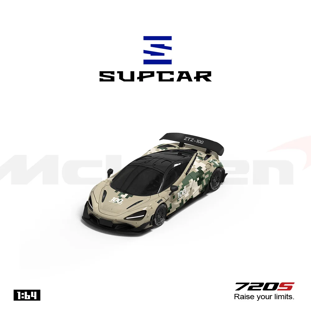 *Pre-sale*SUPCAR 1:64 Scale Supercar Model Land Combat Digital Camo Paint Simulation Alloy Car Model