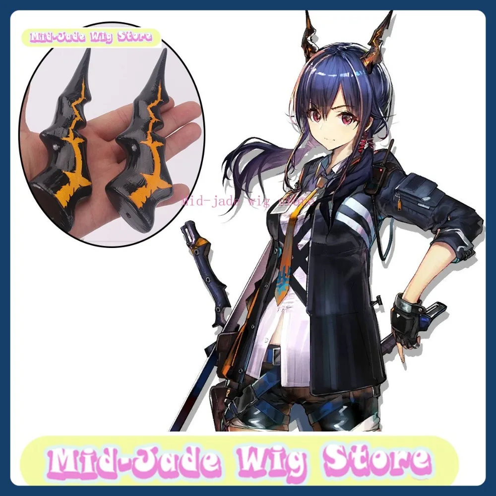 

Mid-jade Wig Store Arknights Chen Sui Hongxia Cosplay Anime Game Role-playing Halloween Costume Props Synthetic Hair