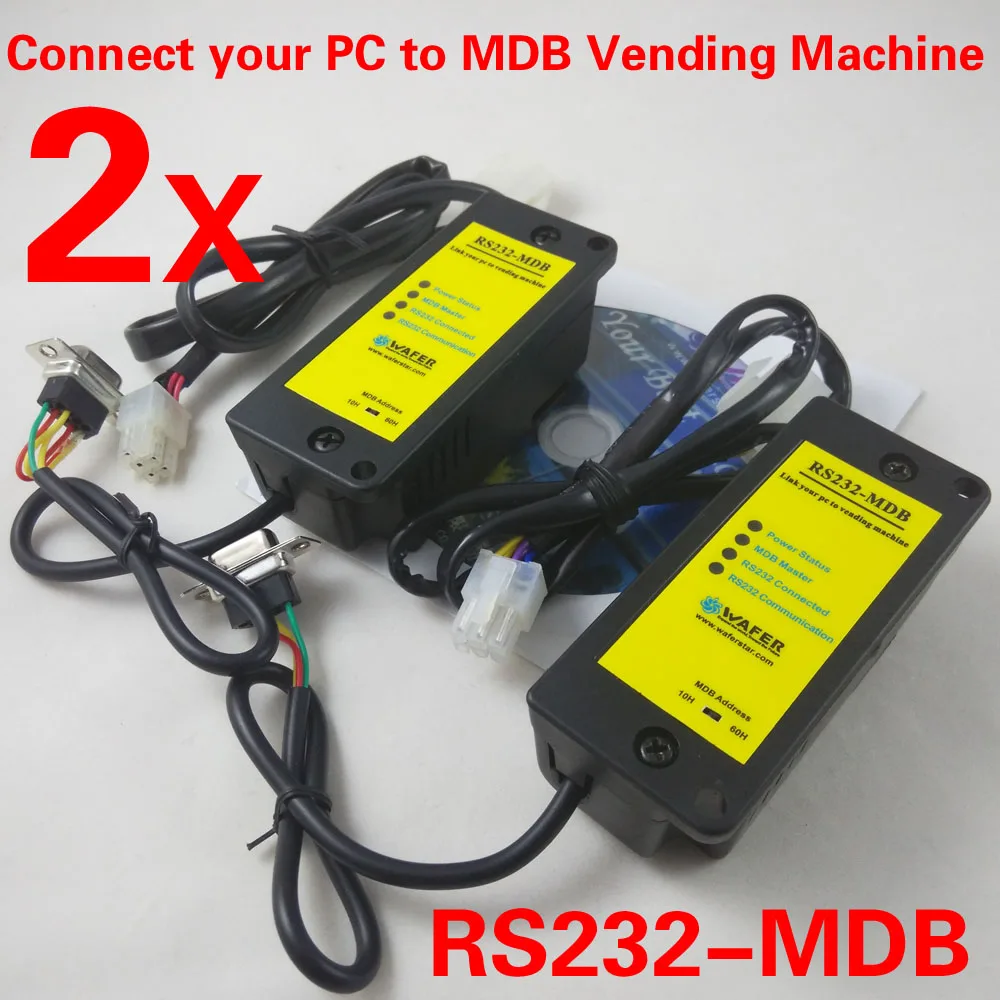 The PC  interface to MDB adapter box working as MDB slave cashless for vending machine