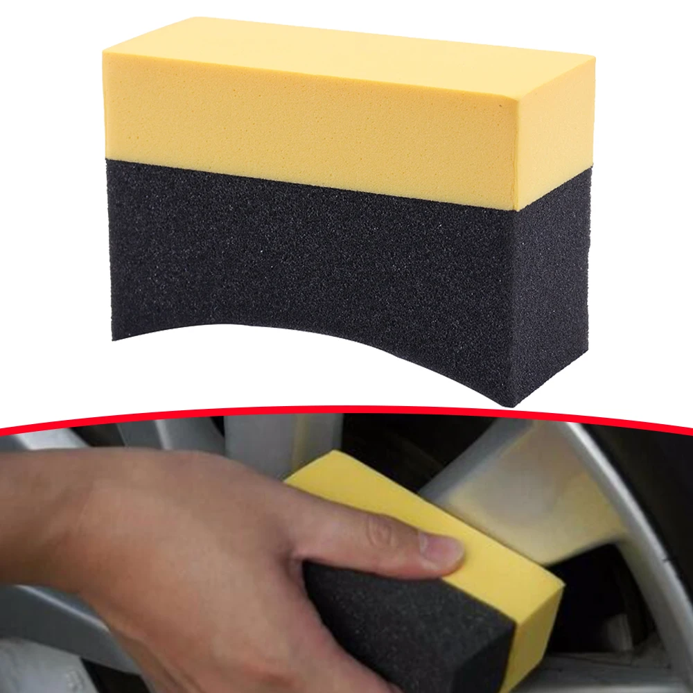 Tire Sponge Wax Applicator Pads Premium Grade Sponge Microfiber Applicator Gloss Shine Color Polishing Tool