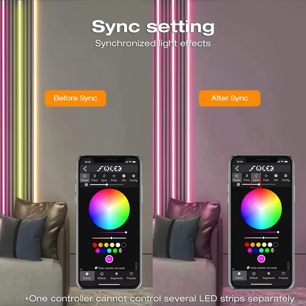 وحدة تحكم ABMO ESP32 PWM WLED LED 5 أوضاع في 1 تيار مستمر 12-24 فولت تحكم في تطبيق WiFi لـ RGBCCT RGBW RGB WWCW CCT ضوء شريط خافت #6