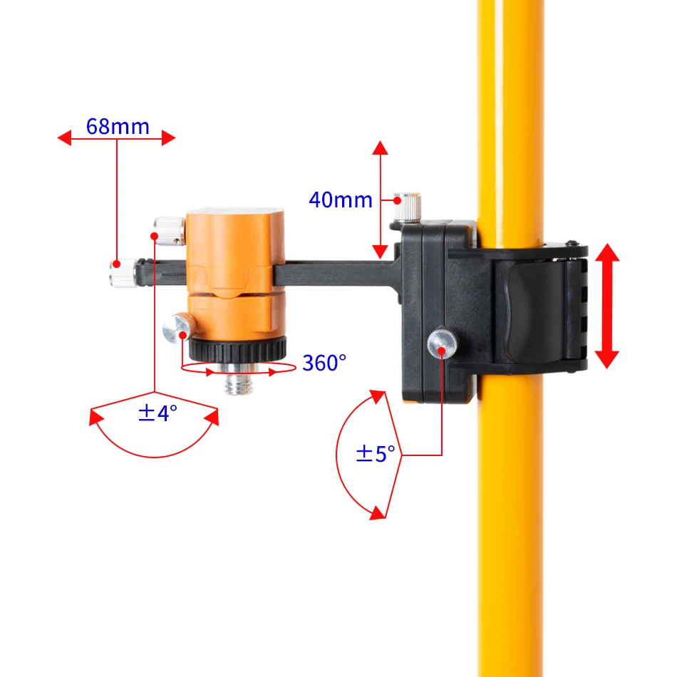 KaiTian Staffa di Sollevamento Per 4.22M Supporto Laser Estendi Asta Telescopica Supporto Potente Staffa Multifunzionale Linea di Livello Laser 360