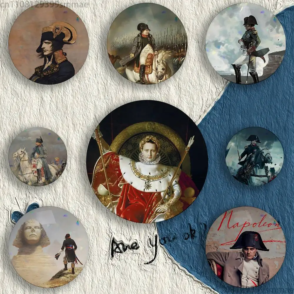 Napoleon Bonaparte 25mm 75mm 44mm 58mm 32m Coin Badges Personalized Handmade Round Brooches Pins Accessory