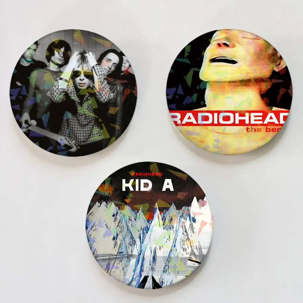 Band R-Radiohead Laser Button Pins Rucksack Kleidung Dekor Brosche Fiction Abzeichen Schmuck Geschenke