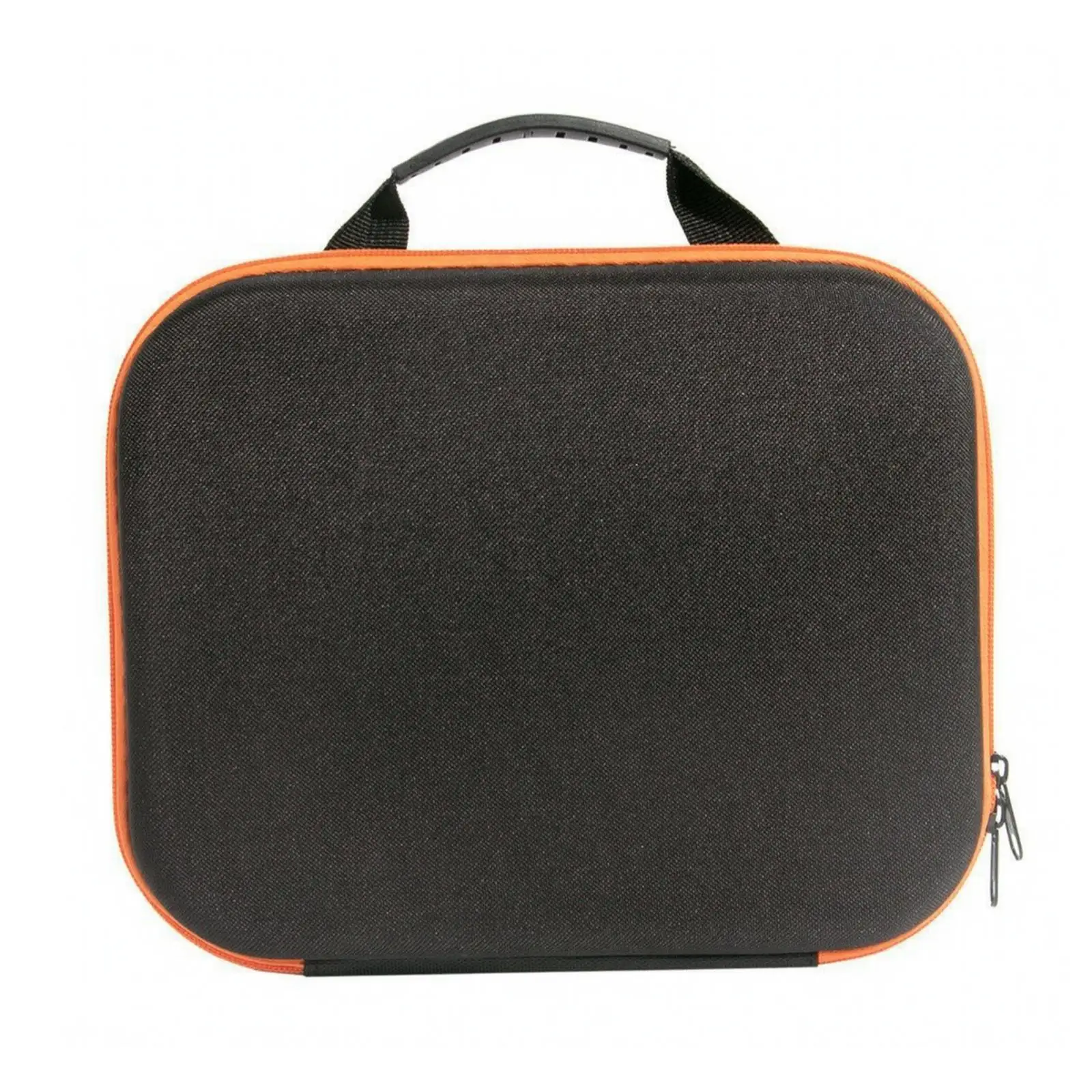 Protective EVA Case for Microphone and Earphone Gear Textured Finish with Orange Zipper Trim
