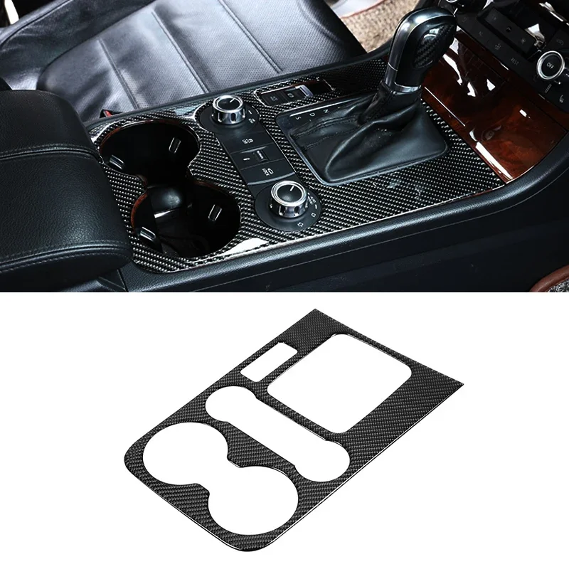 

For 2011-2018 Volkswagen Touareg Carbon Fiber Interior Modification Gear Panel Cup Frame Decorative Stickers Car Accessories