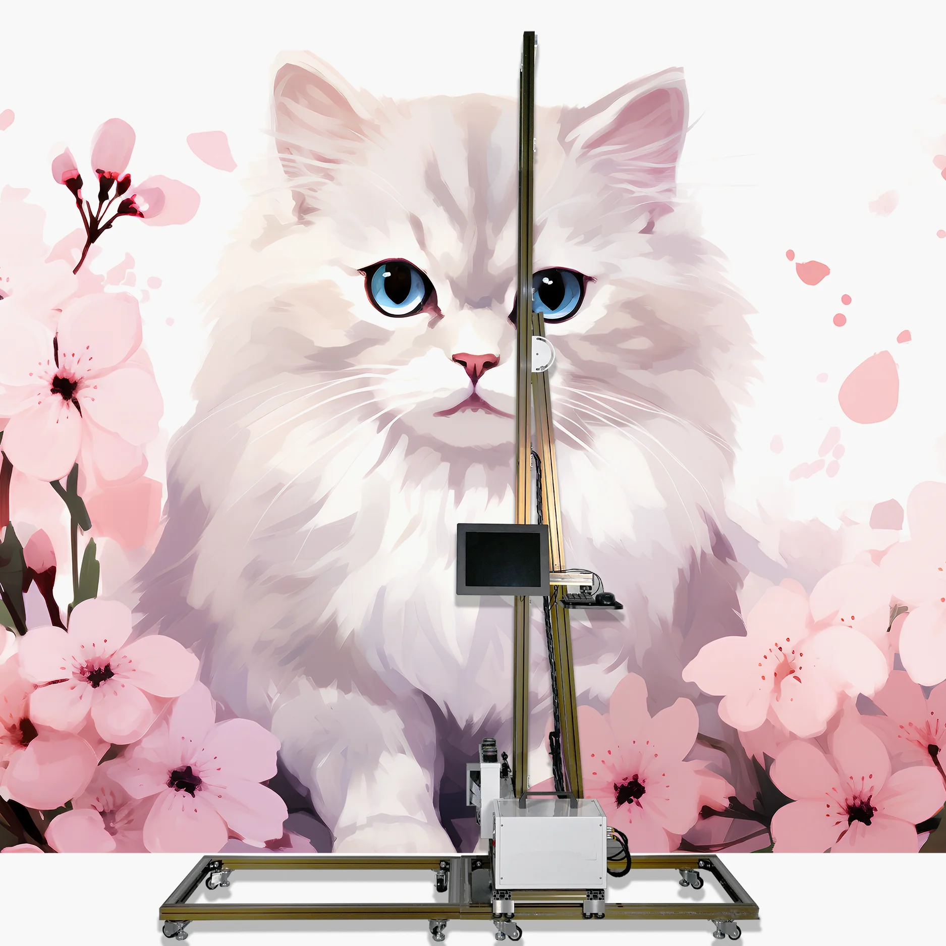 

Wall Paint Printers 3D Automatic Mural Vertical Printer Unlimited Material Wall Glass Painting Tools Printing Equipment