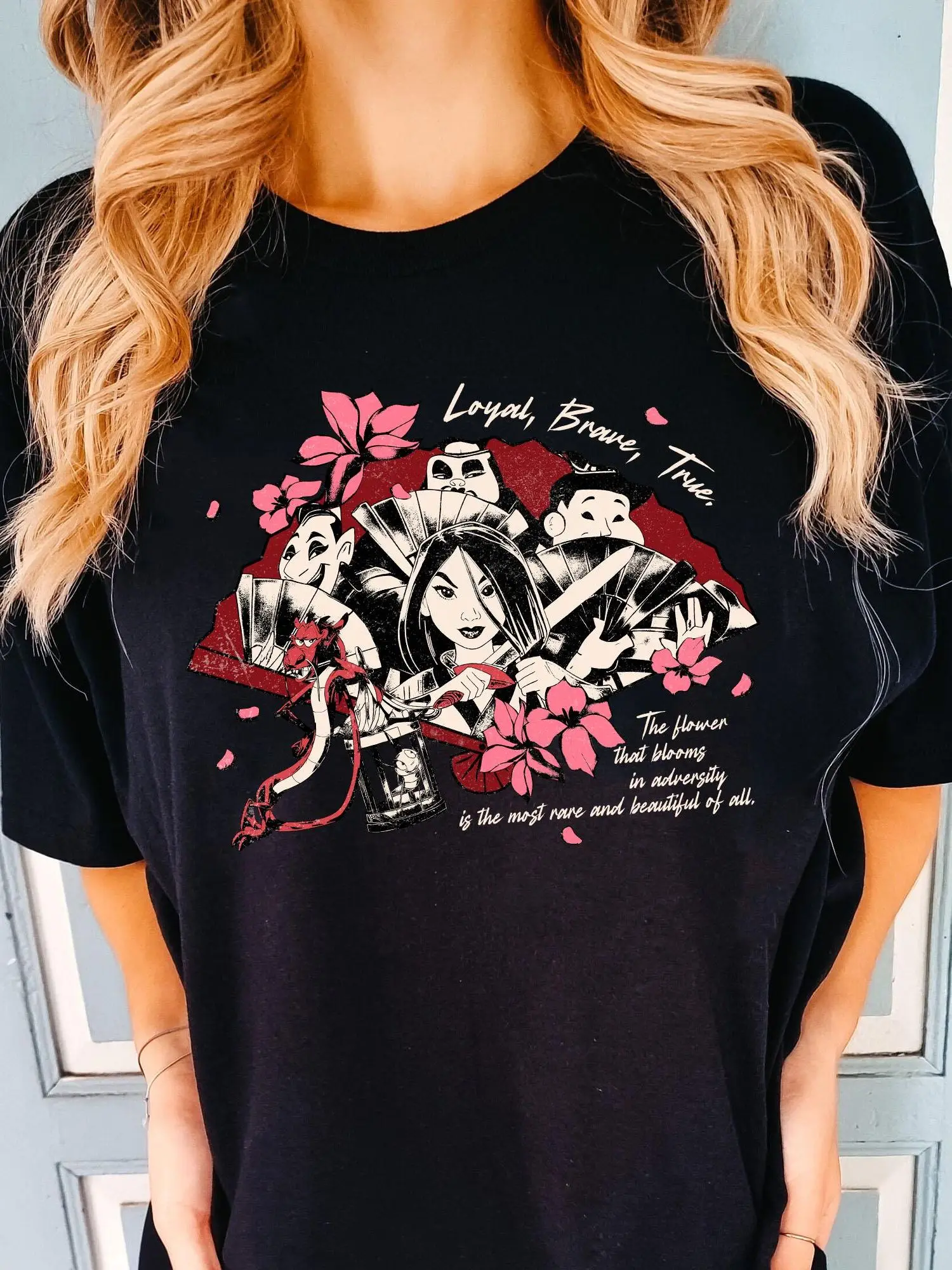 تيشيرتات مولان للرجال والنساء من ديزني - موشو، كريكي، ياو، هوديي رياضي كاجوال بأكمام قصيرة #1