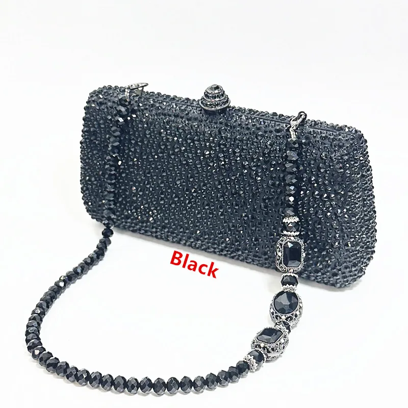 Women's Diamond Hand Dinner Bag Gold Black Green Wedding Party Crystal Diamond Bag 2025 New Luxury high quality Shiny Handbag - Image 5