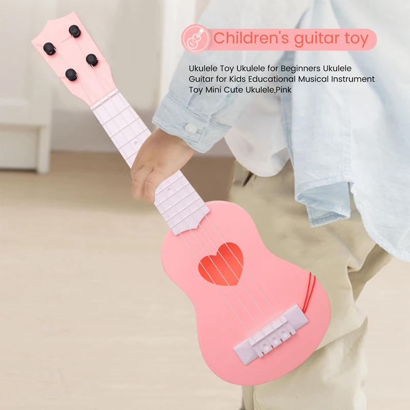 Ukelele de juguete para principiantes, guitarra para niños, instrumento Musical educativo, Mini ukelele lindo