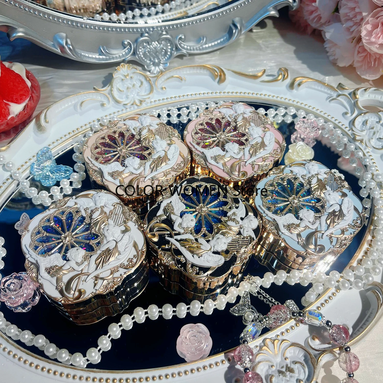 

Flower Knows Little Angel Blushes Lightweight,Smooth,Long-lasting All-Day Face Enhancing Makeup Korean Blush Cream For Cheek