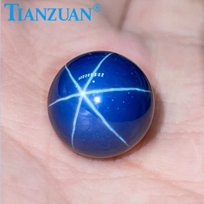 12mm ball shape Synthetic Blue Color Star Sapphires Gems Corundum Loose Beads For Jewelry Making DIY Gems Stones