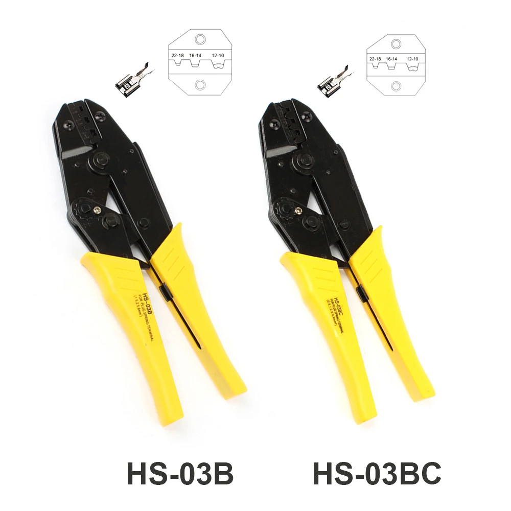 estilo europeu ratchet crimping tool wire stripper crimping alicate alicate de mao hs03b 156 mm hs 03bc 01