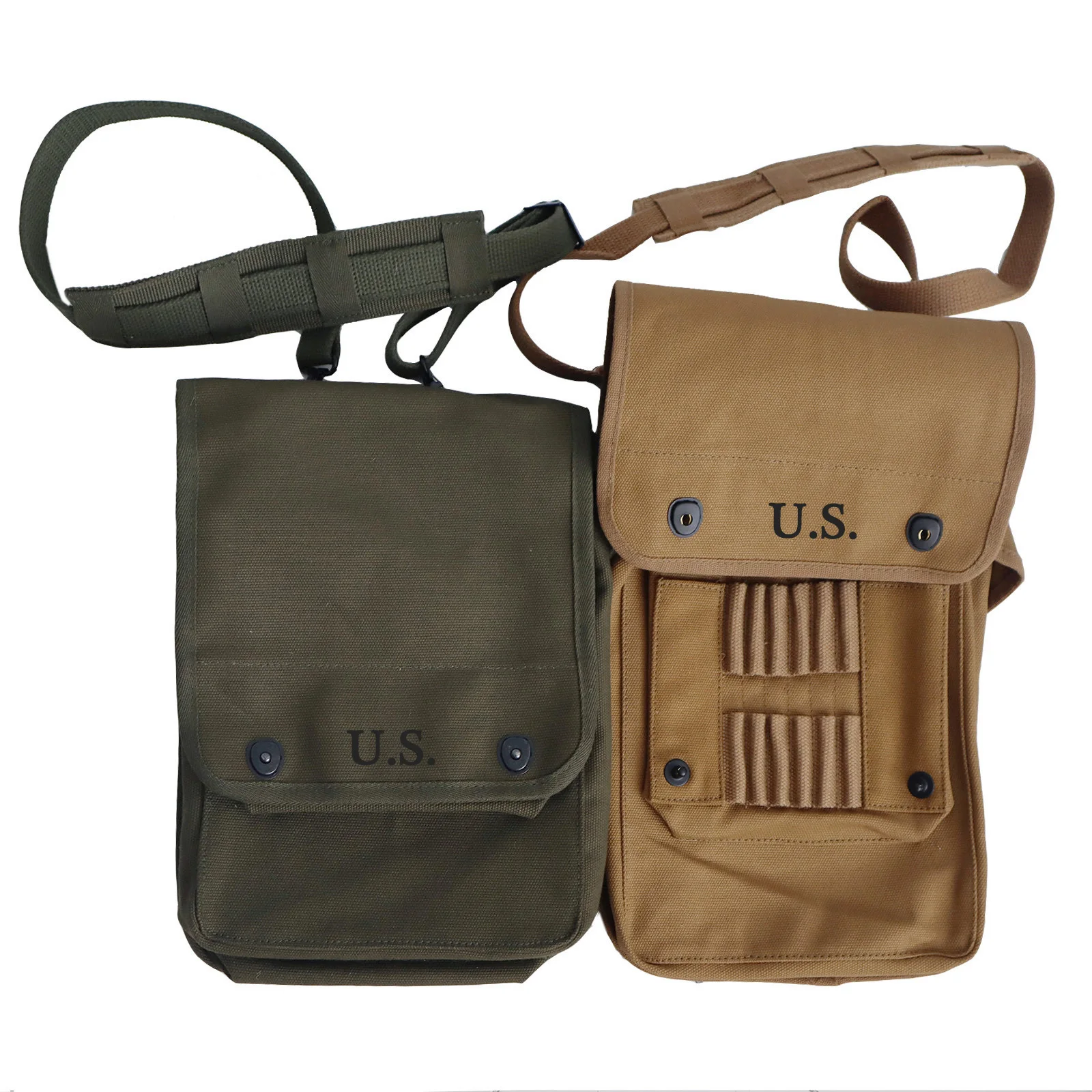 WW2 خريطة حقيبة في الهواء الطلق طبق الاصل WW2 حقيبة النثرية الأمريكية للرجال حقيبة كتف قماش حقيبة كتف