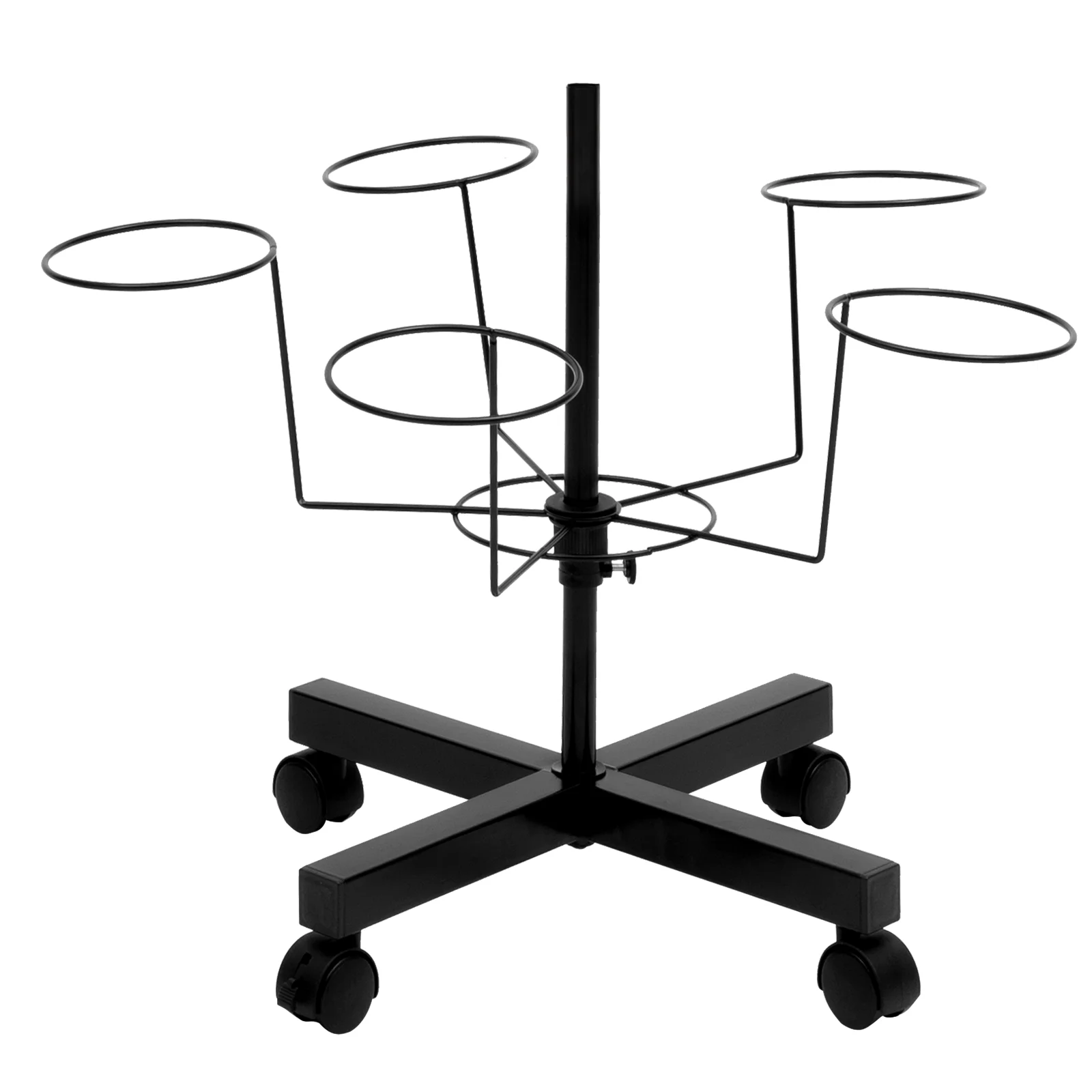 7 Tiers 35 Hats Rotatable Iron Rack Wig Scarve Storage Holder Shelf Rack Hat Cap Display Stand Hanger Load 5kg/11.02lbs