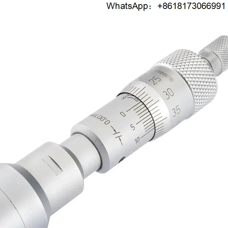Measuring tool, small hole, three-point inner diameter micrometer, two-piece mechanical scale line, micro hole measurement